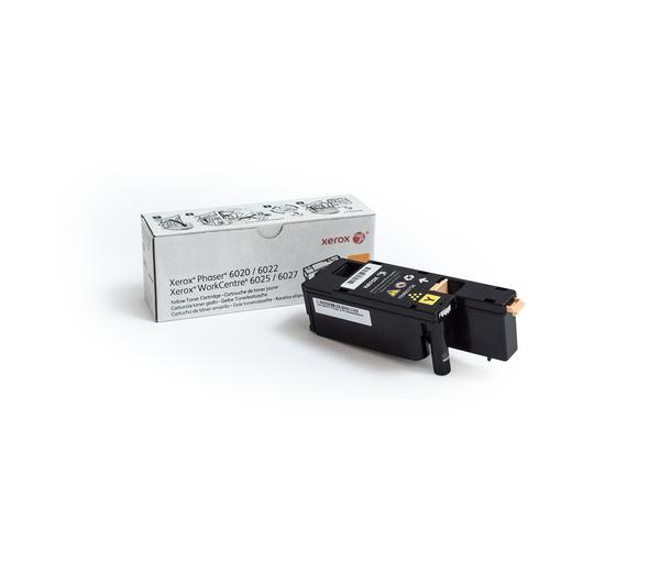 Cartouche de toner jaune de capacité standard Phaser 6020/6022 WorkCentre 6025/6027 (1 000 pages)