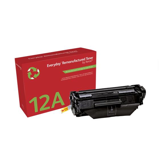Tóner remanufacturado Everyday™Negro de Xerox para HP 12A (Q2612A), Rendimiento estándar