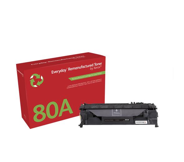 Everyday™ Black Remanufactured Toner by Xerox compatible with HP 80A (CF280A), Standard Yield