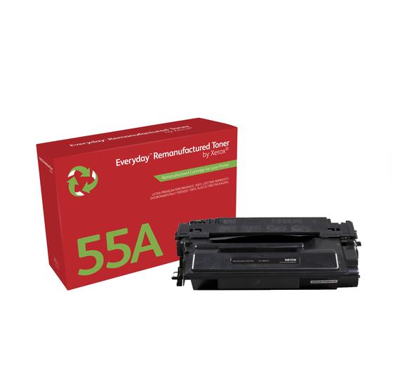 Wiederaufbereitetes Everyday™ HP Schwarz Tonermodul von Xerox für 55A (CE255A), Standard-Ergiebigkeit