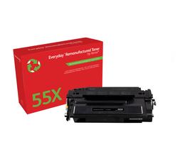 Everyday™ Mustavalko uudelleenvalmistettu väriaine Xeroxilta, yhteensopiva HP 55X (CE255X), Suuri kapasiteetti - xerox