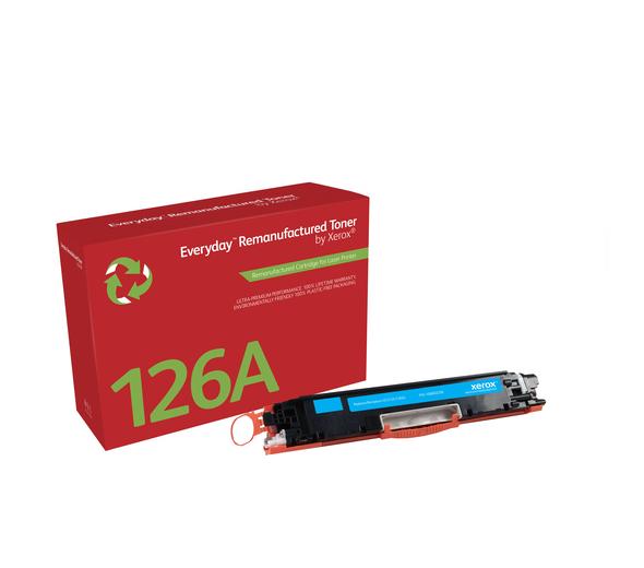Everyday™ Cyan Remanufactured Toner by Xerox compatible with HP 126A (CE311A), Standard Yield