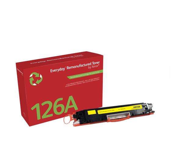 Toner Everyday™ HP Jaune remis à neuf de Xerox pour 126A (CE312A), Capacité standard