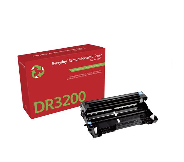 Everyday™ Black Remanufactured Drum by Xerox compatible with Brother DR3200, Standard Yield