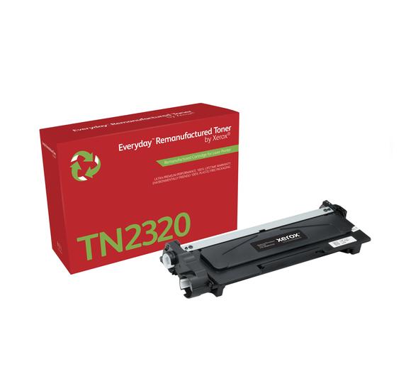 Everyday™ Svart återtillverkad toner från Xerox kompatibel med Brother TN2320, Stort antal utskrifter