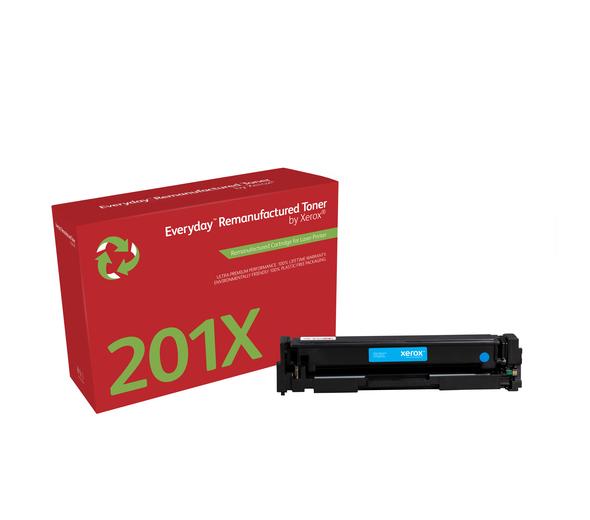 Everyday™ Cyan Remanufactured Toner by Xerox compatible with HP 201X (CF401X), High Yield