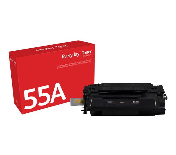 Everyday(TM) Black Toner by Xerox compatible with HP 55A (CE255A), Standard Yield