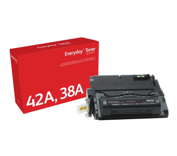 Everyday(TM) Black Toner by Xerox compatible with HP 42A/38A (Q5942A/ Q1338A), Standard Yield