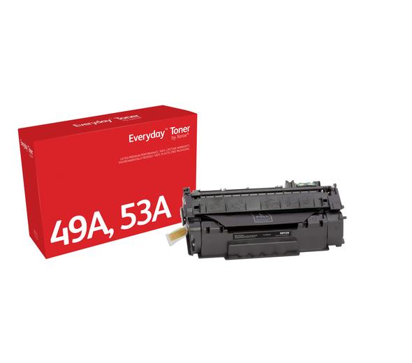 Everyday(TM) Black Toner by Xerox compatible with HP 49A/53A (Q5949A/ Q7553A), Standard Yield