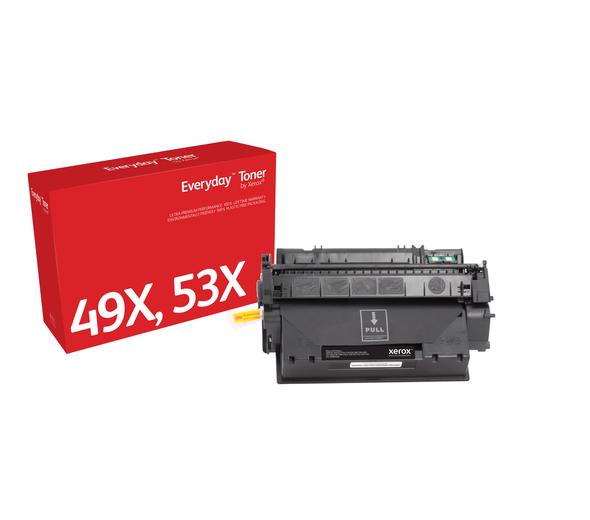 Everyday(TM) Black Toner by Xerox compatible with HP 49X/53X (Q5949X/ Q7553X), High Yield