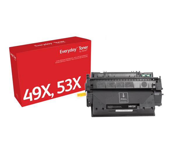 Everyday™ Black Toner by Xerox compatible with HP 49X 53X (Q5949X/ Q7553X), High Yield