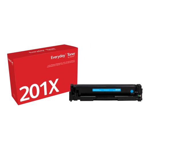 Everyday(TM) Cyan Toner by Xerox compatible with HP 201X (CF401X/ CRG-045HC), High Yield