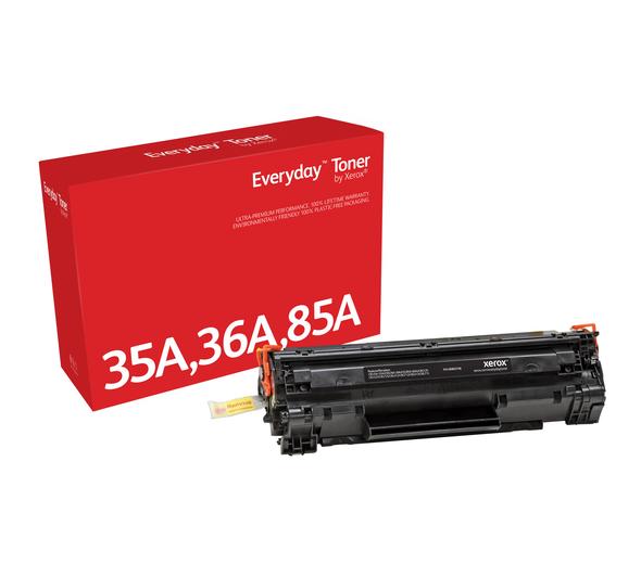 Everyday™ Sort toner fra Xerox, kompatibel med HP 35A 36A 85A (CB435A/ CB436A/ CE285A), Standard avkastning