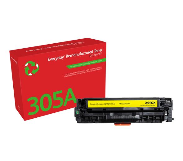 Everyday™ Yellow Remanufactured Toner by Xerox compatible with HP 305A (CE412A), Standard Yield