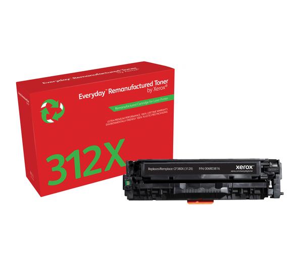Wiederaufbereitetes Everyday™ HP Schwarz Tonermodul von Xerox für 312X (CF380X), Hohe Ergiebigkeit