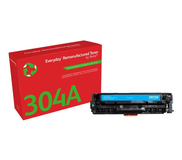 Wiederaufbereitetes Everyday™ HP Cyan Tonermodul von Xerox für 304A (CC531A), Standard-Ergiebigkeit
