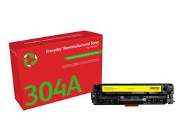 Everyday™ Yellow Remanufactured Toner by Xerox compatible with HP 304A (CC532A), Standard Yield - xerox