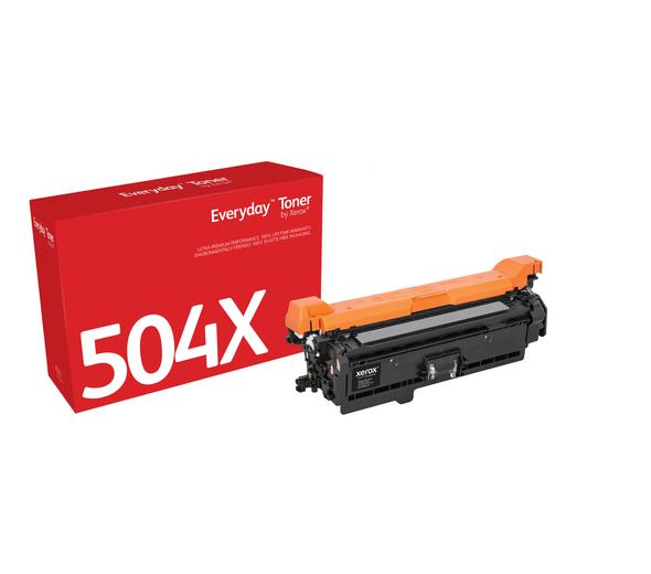 Everyday(TM) Black Toner by Xerox compatible with HP 504X (CE250X), High Yield