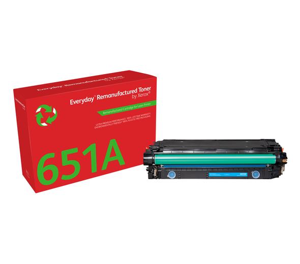 Toner rigenerato Everyday™HP Ciano di Xerox per 651A 650A 307A (CE341A/CE271A/CE741A), Resa standard