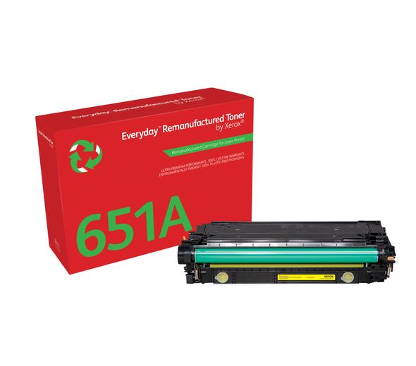 Tóner remanufacturado Everyday™Amarillo de Xerox para HP 651A 650A 307A (CE342A/CE272A/CE742A), Rendimiento estándar
