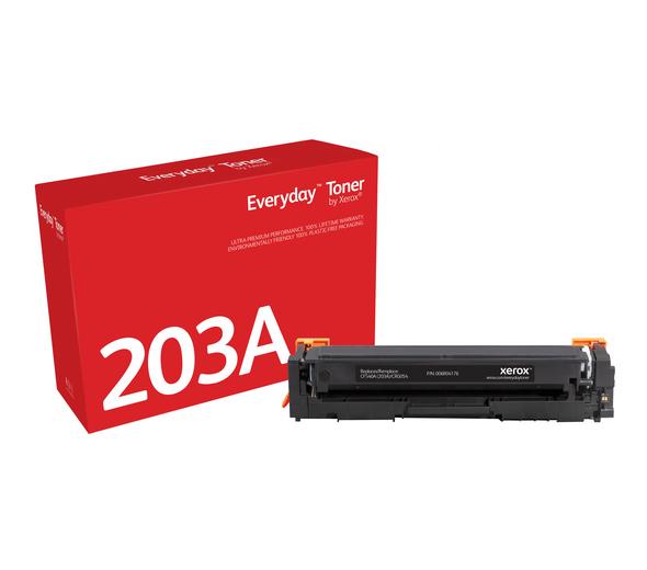 Everyday(TM) Black Toner by Xerox compatible with HP 202A (CF540A/CRG-054BK), Standard Yield