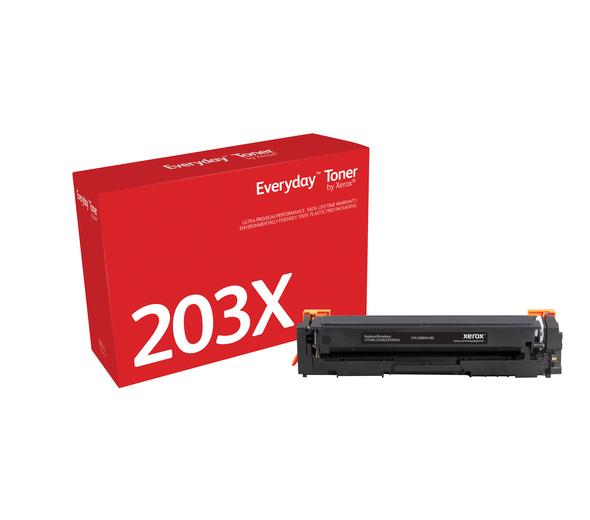 Everyday(TM) Black Toner by Xerox compatible with HP 202X (CF540X/CRG-054HBK), High Yield