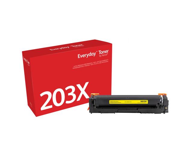 Everyday(TM) Yellow Toner by Xerox compatible with HP 202X (CF542X/CRG-054HY), High Yield