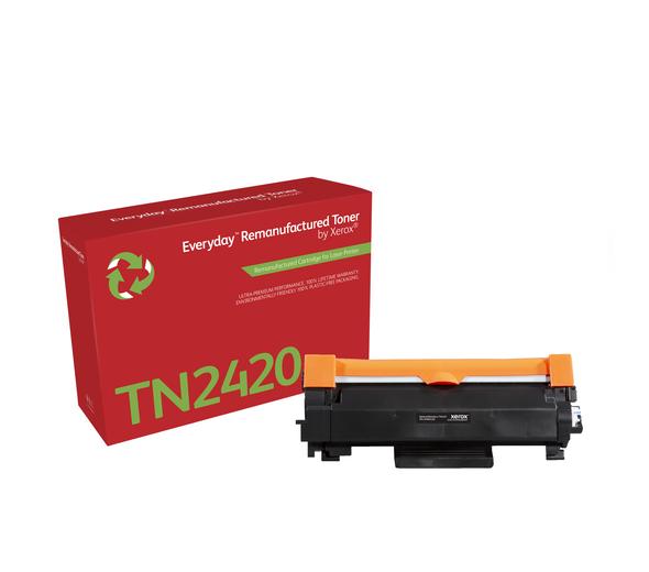 Everyday(TM) Mono Remanufactured Drum by Xerox compatible with Brother TN2420, High Yield