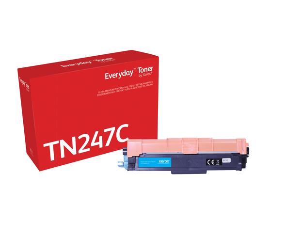 Everyday(TM) Cyan Toner by Xerox compatible with Brother TN-247C, High Yield