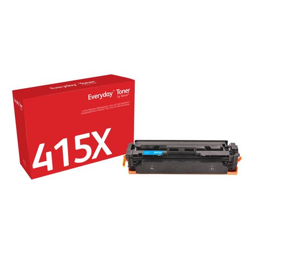 Everyday(TM) Cyan Toner by Xerox compatible with HP 415X (W2031X), High Yield