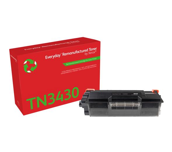 Everydayâ¢ sprt genfremstillet toner fra Xerox, kompatibel med Brother TN-3430, Standardkapacitet
