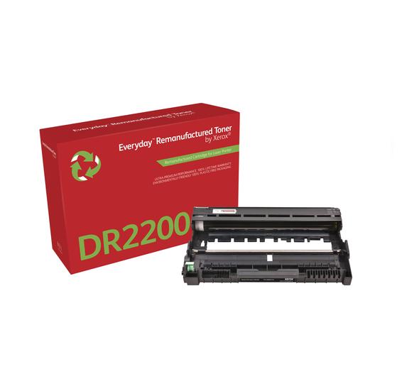 Everyday™ Black Remanufactured Drum by Xerox compatible with Brother DR2200, Standard Yield