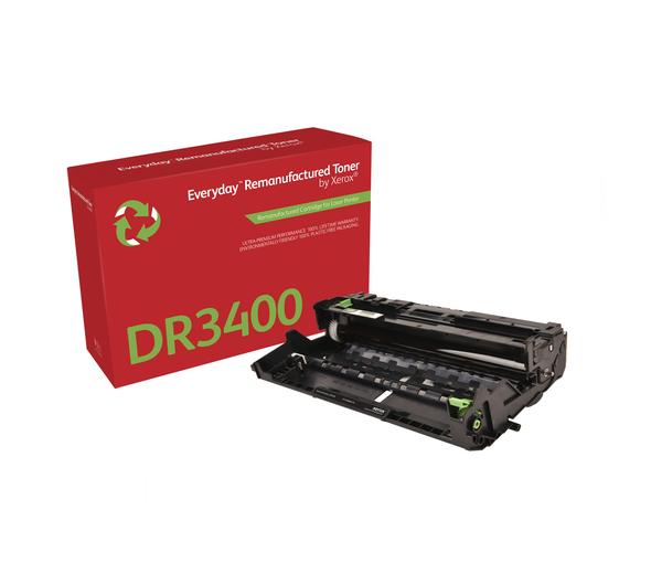 Everyday(TM) Mono Remanufactured Drum by Xerox compatible with Brother DR3400, Standard Yield