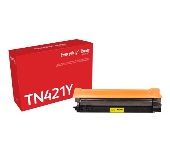 Everyday(TM) Yellow Toner by Xerox compatible with Brother TN-421Y, Standard Yield